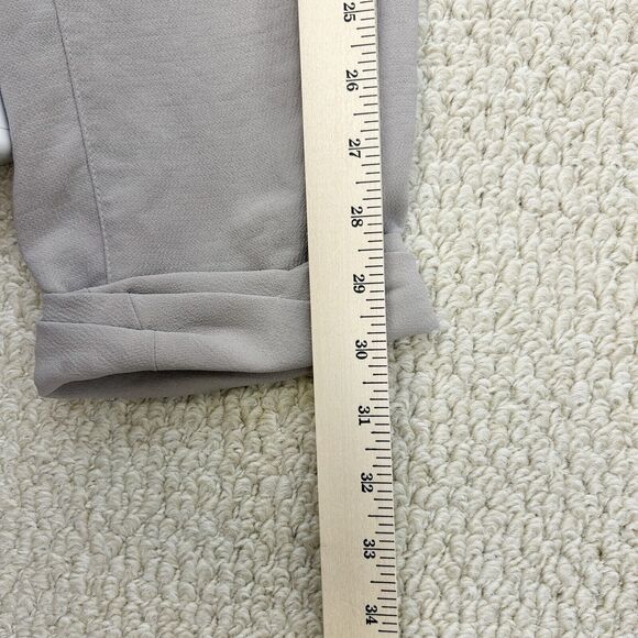 Aritzia Wilfred Pants Womens 00 Gray Allant Cropped Ribbon Waist Tie Crepe Capri - Picture 12 of 16